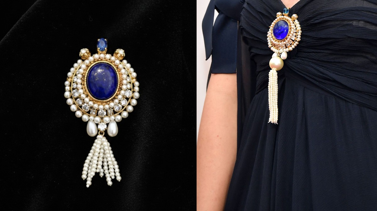 ست جواهرات الماس و مروارید مارگو رابی در مراسم اسکار 2020