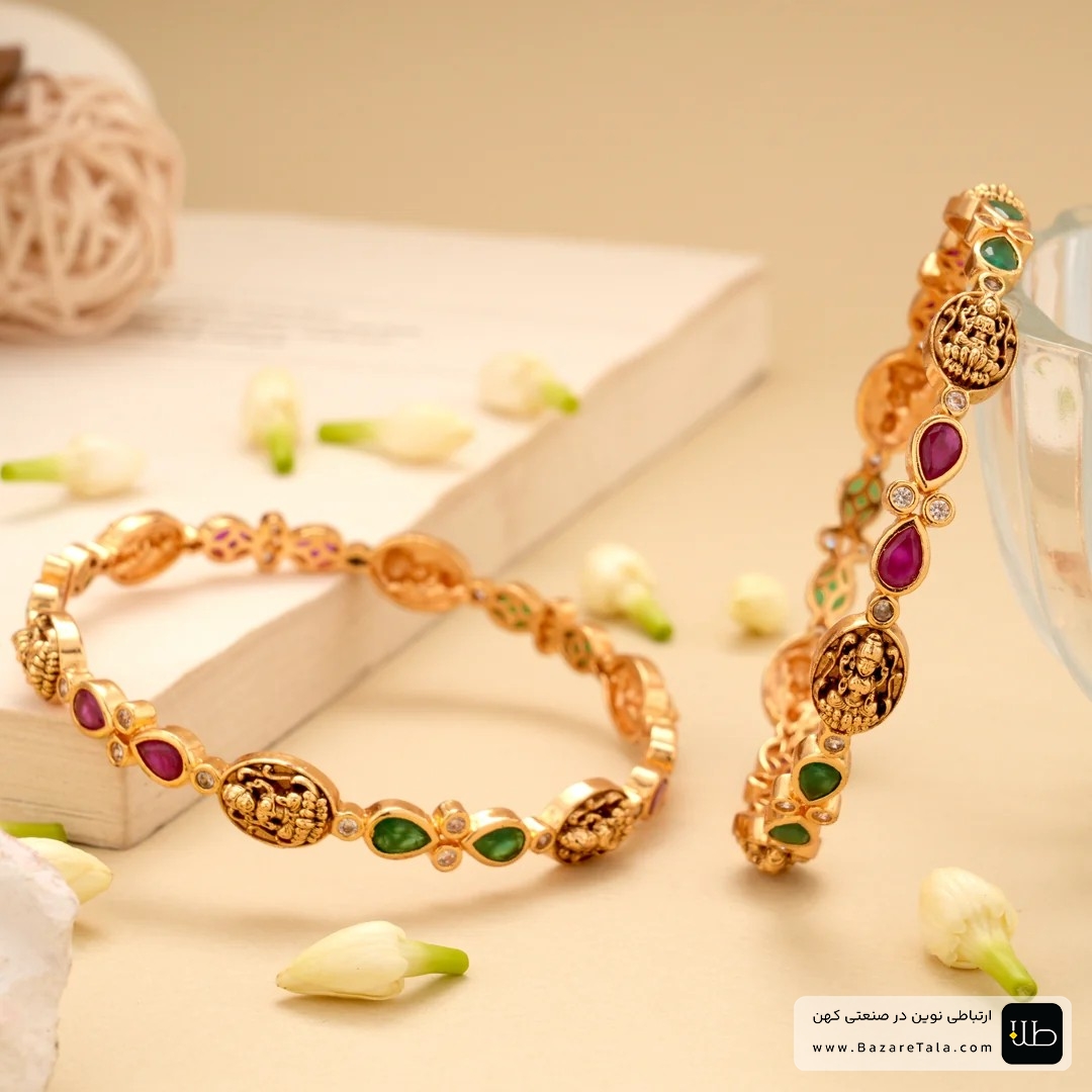 دستبند النگویی رنگی 