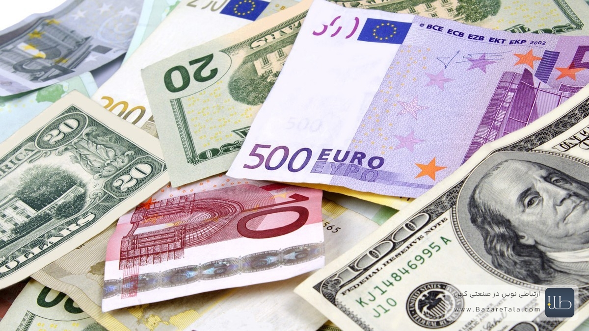 ثبات قیمت دلار و کاهش نرخ یورو در بازار ارز تجاری