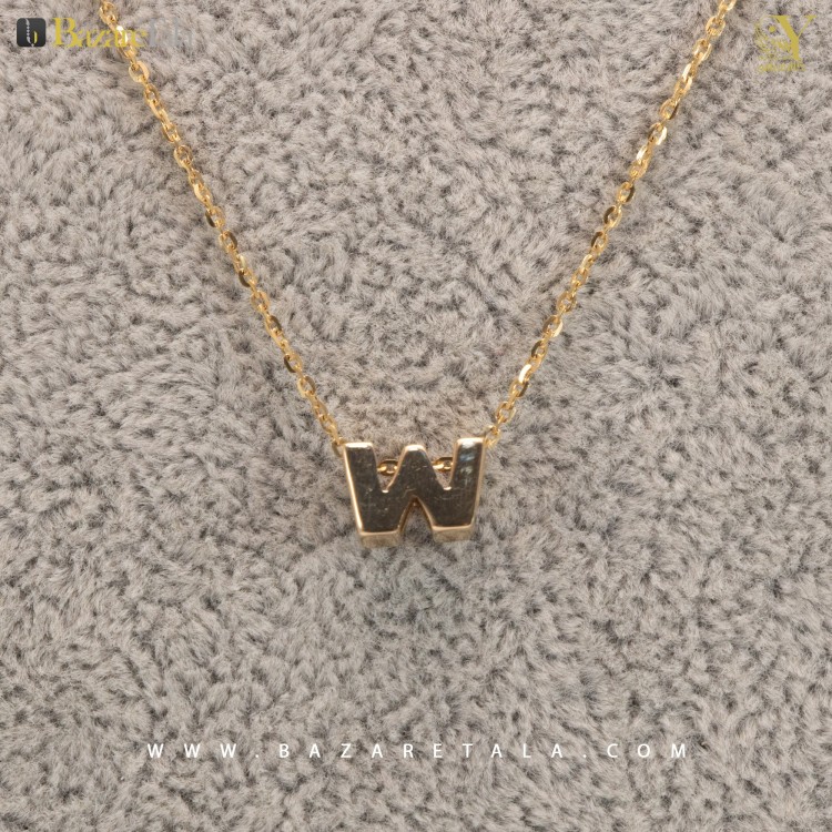 گردنبند طلا حرف W (کد 950)