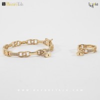 ست دستبند و انگشتر طلا (کد 2145)
