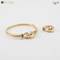 ست دستبند و انگشتر طلا (کد 2151)