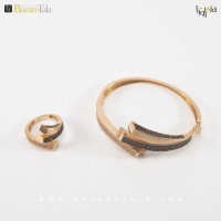 ست دستبند و انگشتر طلا (کد 2157)