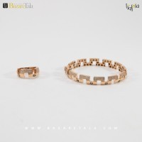 ست دستبند و انگشتر طلا (کد 2158)