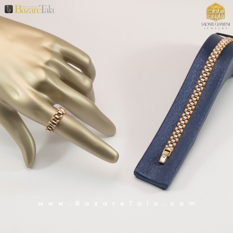 ست دستبند و انگشتر طلا ROLEX (کد 2721)