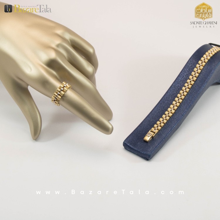 ست دستبند و انگشتر طلا ROLEX (کد 2725)