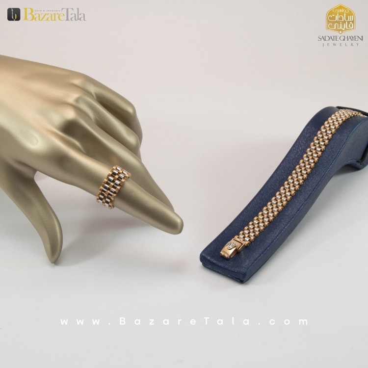ست دستبند و انگشتر طلا ROLEX (کد 2733)