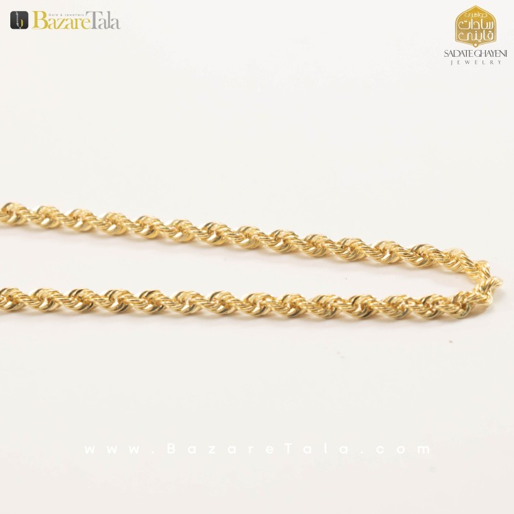 زنجیر طلا طنابی (کد 3372)