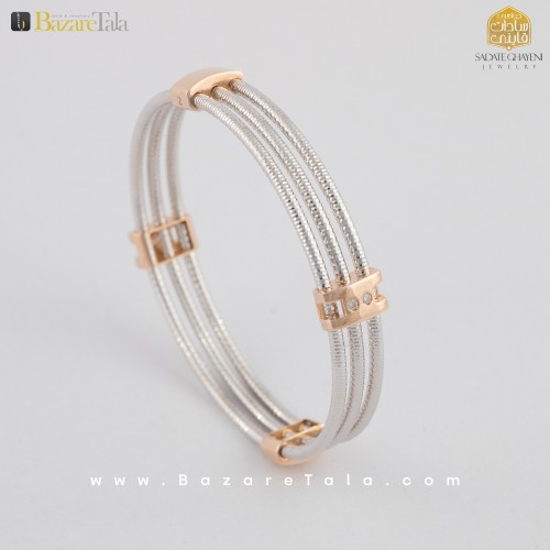 دستبند طلا طرح رولکس هارمونی (کد 3469)