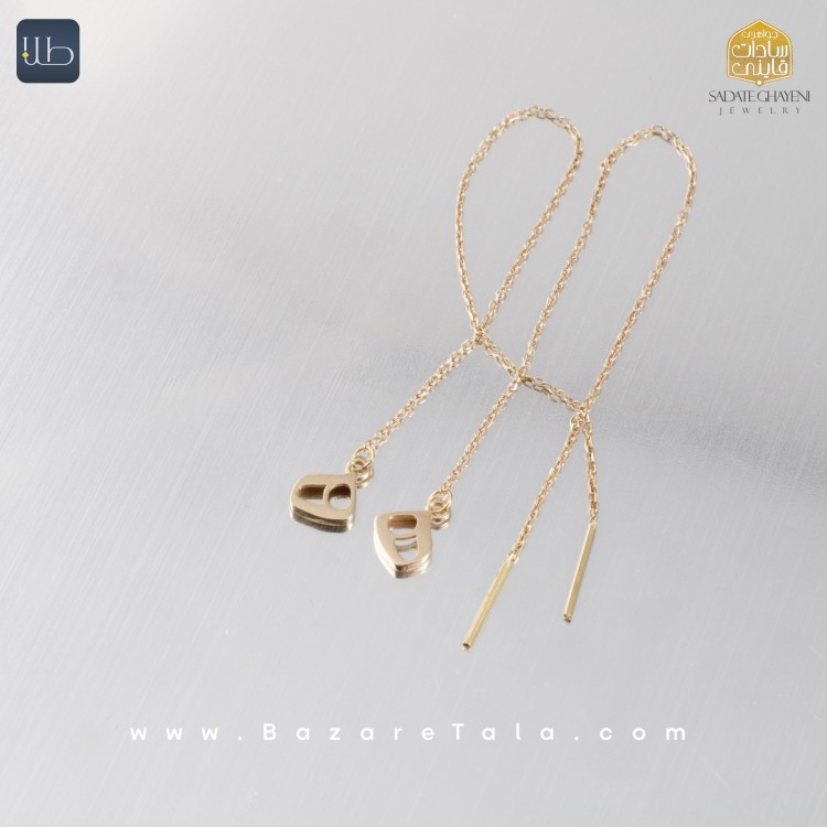 گوشواره طلا بخیه آلتین (کد 4535)