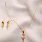 نیم ست طلا طرح باله یکتاخواه (کد 5199)