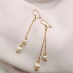 گوشواره طلا طرح مروارید یکتاخواه (کد 5211)