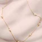 گردنبند طلا طرح مروارید یکتاخواه (کد 5214)