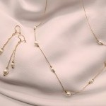نیم ست طلا طرح مروارید یکتاخواه (کد 5213)