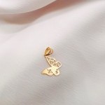 مدال طلا حرف N قلبی یکتاخواه (کد 5235)