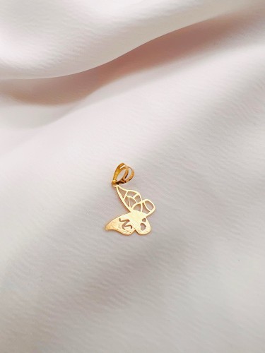 مدال طلا حرف N قلبی یکتاخواه (کد 5235)