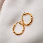 گوشواره طلا حلقه ای یکتاخواه (کد 5263)