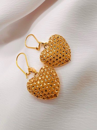 گوشواره طلا طرح قلب یکتاخواه