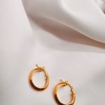 گوشواره طلا طرح حلقه ی یکتاخواه (کد 5267)