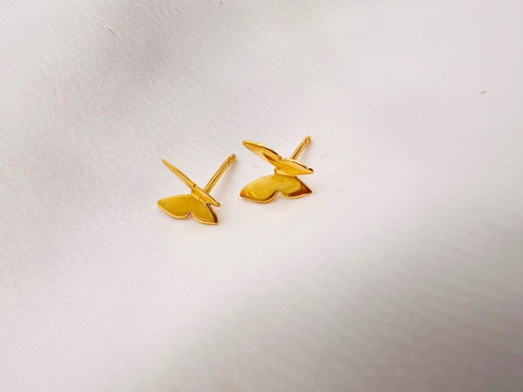 گوشواره طلا طرح پروانه یکتاخواه (کد 5280)