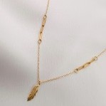 گردنبند طلا طرح برگ یکتاخواه (کد 5313)