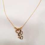 گردنبند طلا طرح قلبی یکتاخواه (کد 5319)