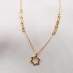 گردنبند طلا طرح ستاره یکتاخواه (کد 5320)