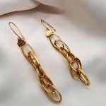 گوشواره طلا طرح شنل یکتاخواه (کد 5330)