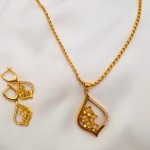نیم ست طلا طرح گل یکتاخواه (کد 5335)