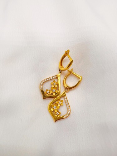 گوشواره طلا طرح گل یکتاخواه  (کد 5341)