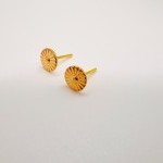 گوشواره طلا میخی طرح خورشید یکتاخواه (کد 5357)