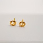 گوشواره طلا طرح لویی ویتون یکتاخواه (کد 5358)