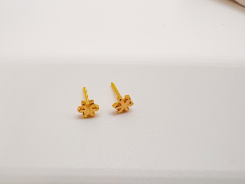 گوشواره طلا طرح برف یکتاخواه (کد 5356)