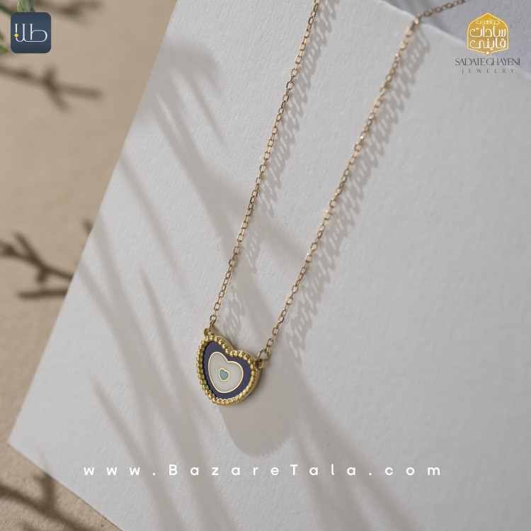 گردنبند طلا طرح قلب (کد 3410)