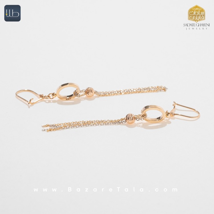 گوشواره طلا شال (کد 3853)