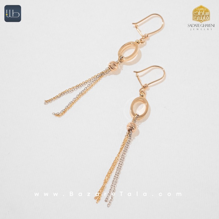 گوشواره طلا شال (کد 3853)