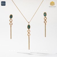 نیم ست طلا فیروزه (کد 3473)