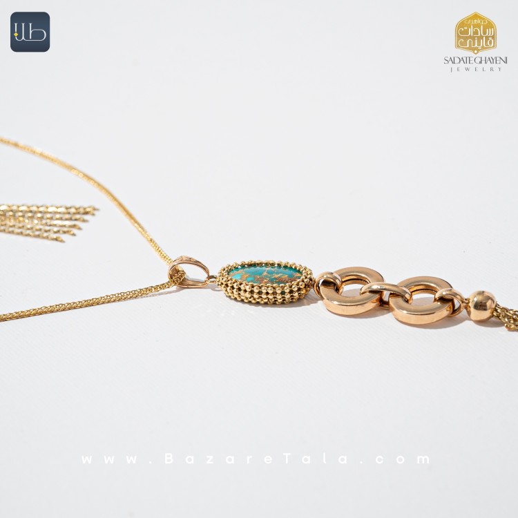 نیم ست طلا فیروزه (کد 3473)