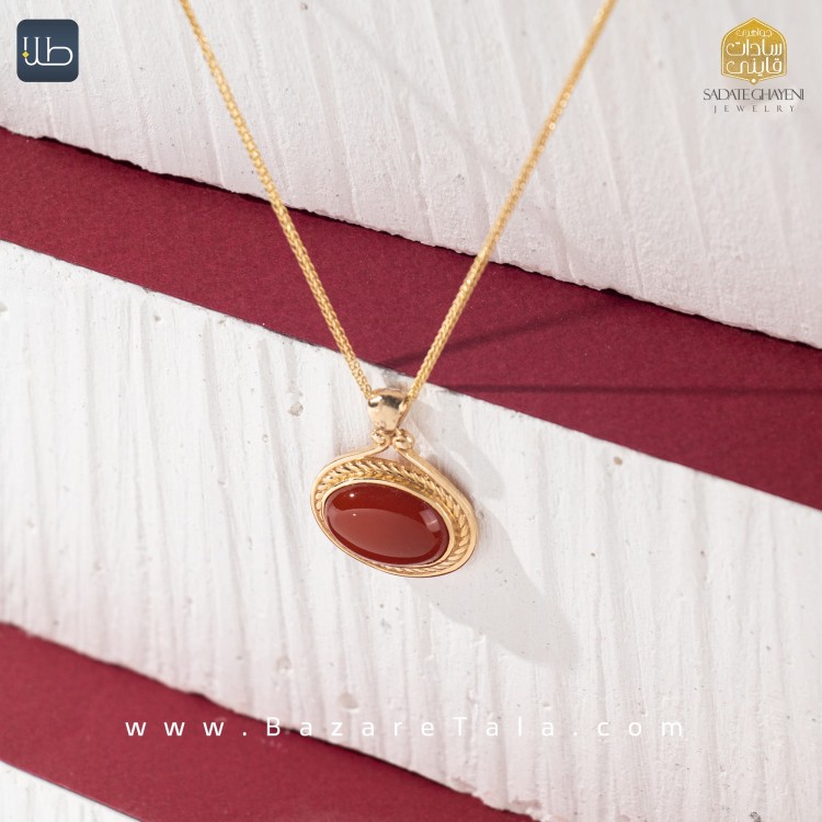 پلاک طلا عقیق (کد 3946)