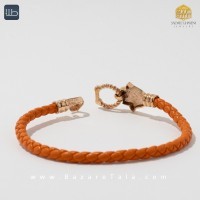 دستبند طلا چرمی (کد 4330)