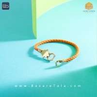 دستبند طلا چرمی (کد 4330)