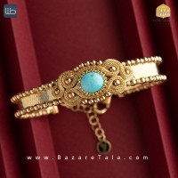دستبند طلا فیروزه طرح شهربانو (کد 3471)