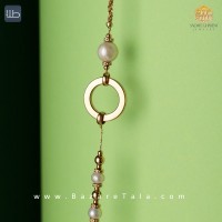 گردنبند طلا طرح کردا مروارید (کد 3474)