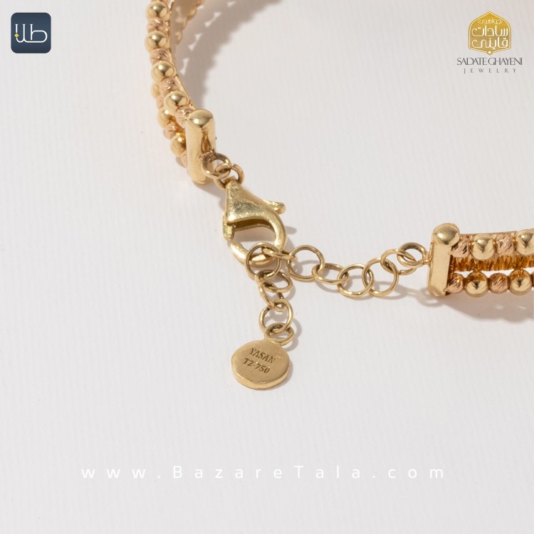 دستبند طلا فیروزه طرح شهربانو (کد 3471)
