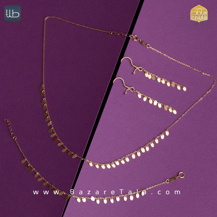 نیم ست طلا فانتزی (کد 3981)