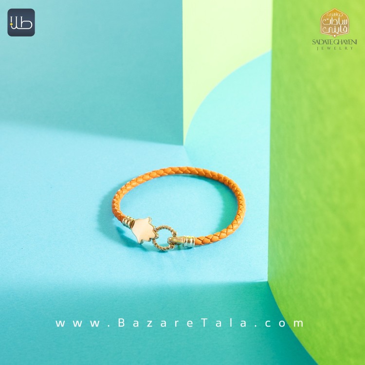 دستبند طلا چرمی (کد 4330)