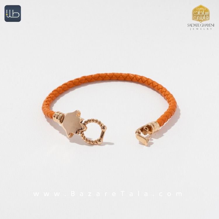 دستبند طلا چرمی (کد 4330)