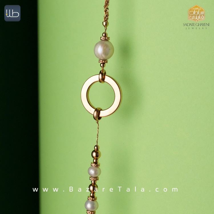 گردنبند طلا طرح کردا مروارید (کد 3474)