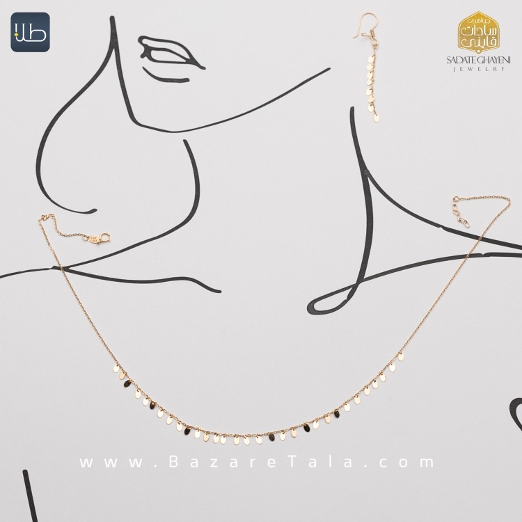 نیم ست طلا فانتزی (کد 3981)