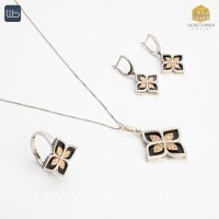 نیم ست طلا طرح ون کلیف  (کد 3472)